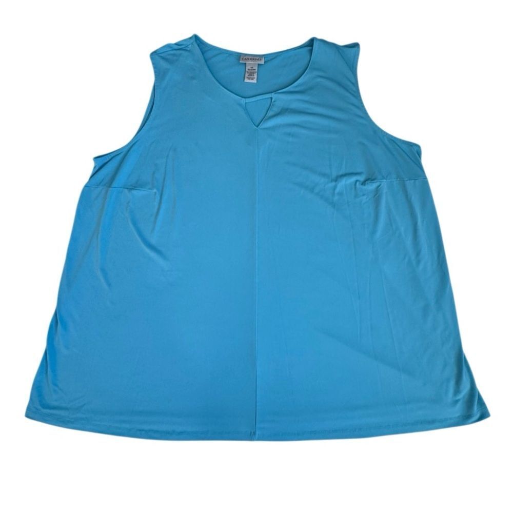 Catherines Blue Teal Sleeveless Top SZ 2X 22/24W